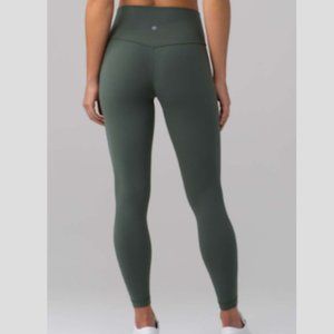 Lululemon Align leggings in green.